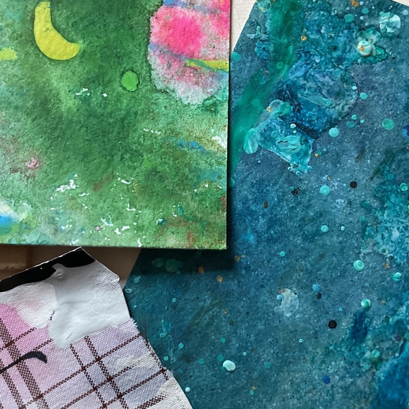 Junk Journal Pack  15+ Hand painted Pieces, Great for scrapbooking, collage - Picture 4 of 9